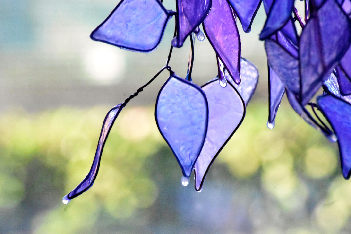 lampada albero viola di jacarandas fatto e dipinto a mano pezzo unico