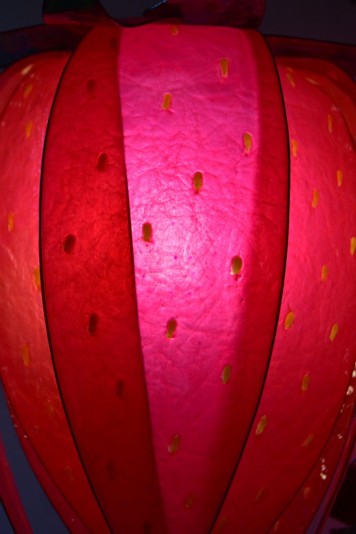 Lampada da appendere forma di fragola per stanza infantile ispirata alla natura