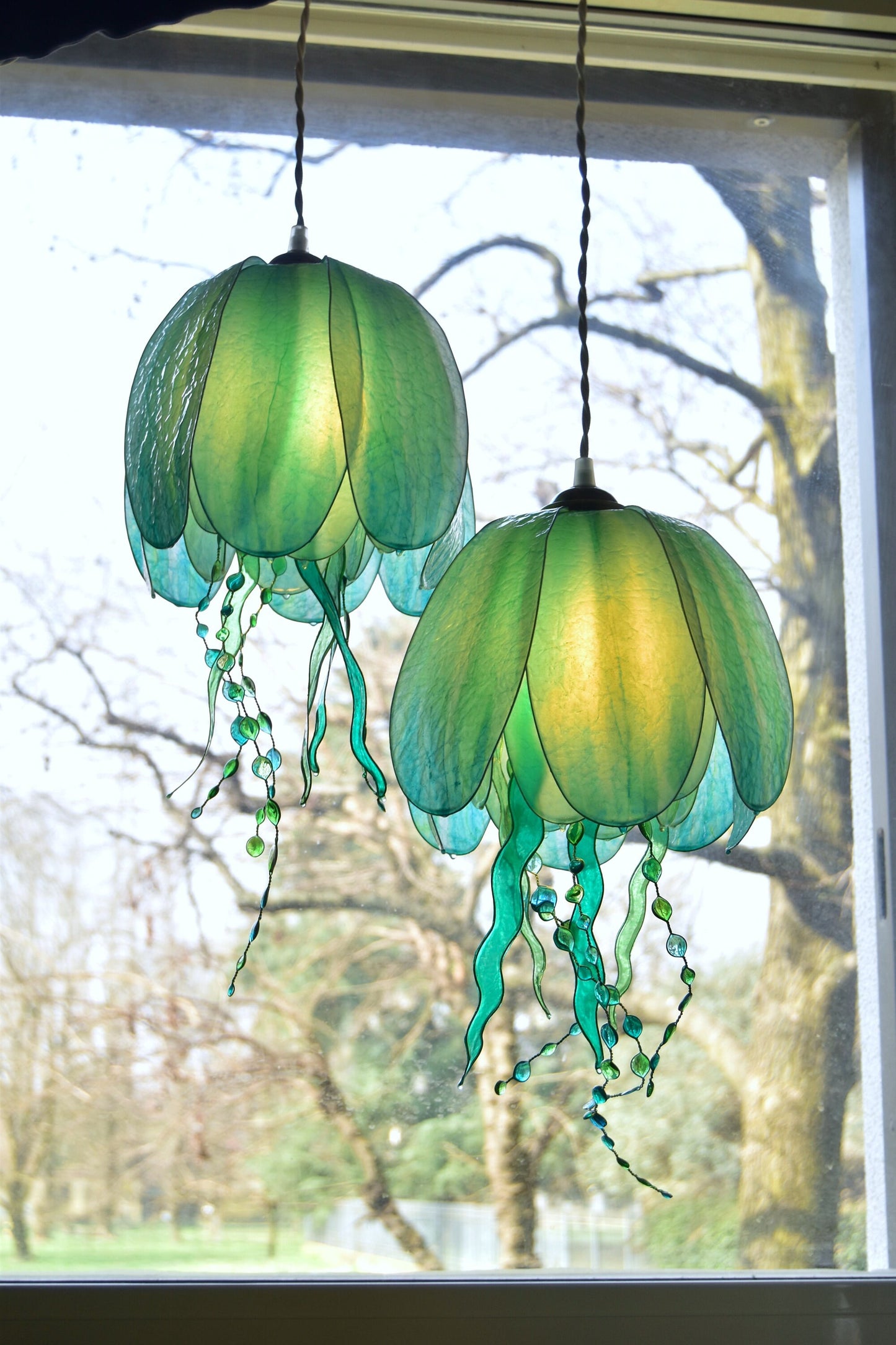 lampada a forma di medusa in resina da parete, luce salvaspazio comodini,