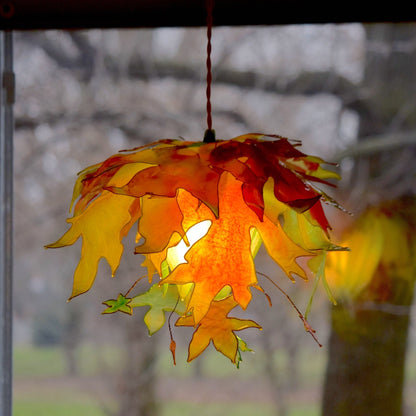 Lampadario foglie di albero fatto a mano in resina su ordinazione - Fiorediluce