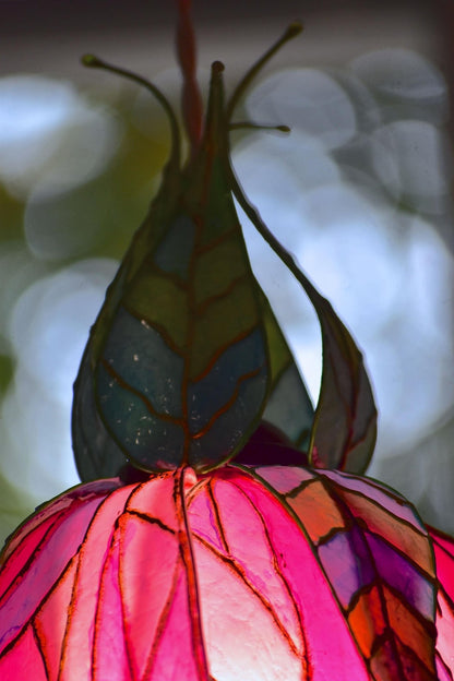 lampada da muro a forma di fiore rosa pendente - Fiorediluce