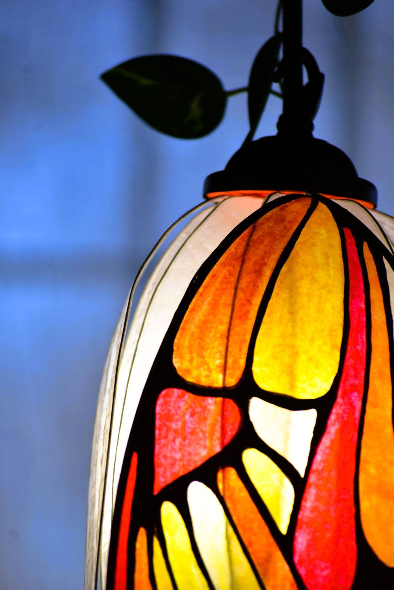 lampada sospensione con 3 farfalle/creazione artigianale - Fiorediluce