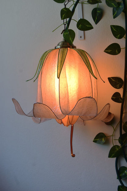 Lampada da muro 3 luci floreali rampicanti beige in resina - Fiorediluce
