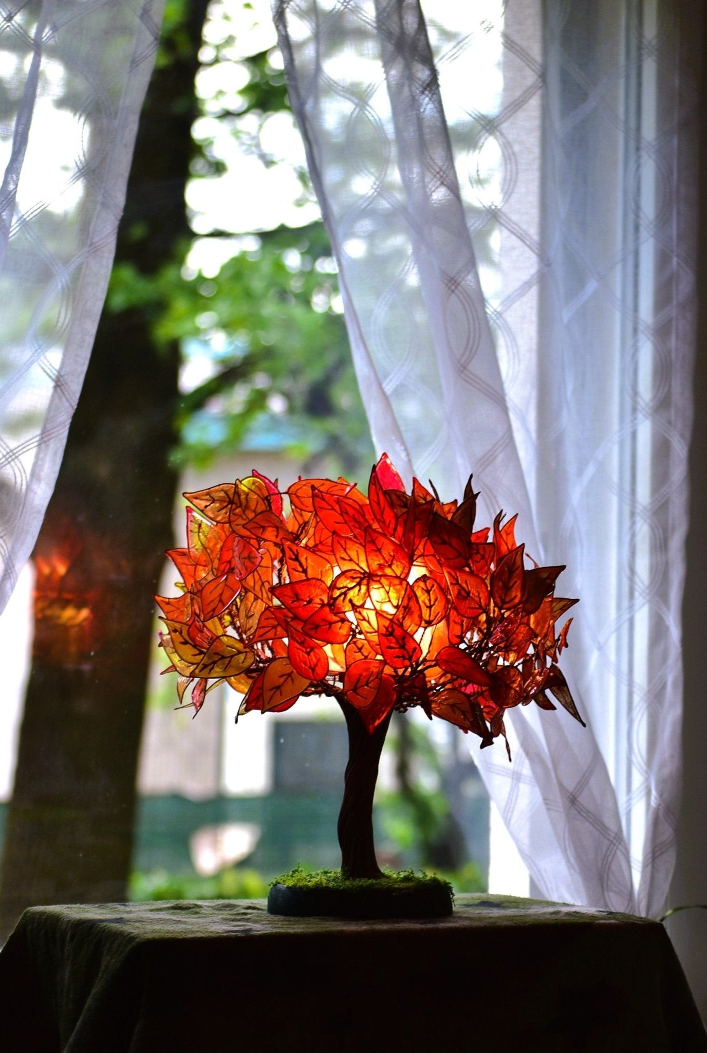 Lampada da tavolo albero d'autunno - Fiorediluce